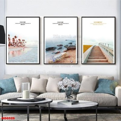 File ảnh File tranh bộ hiện đại HD6526 (gốc) in standee
