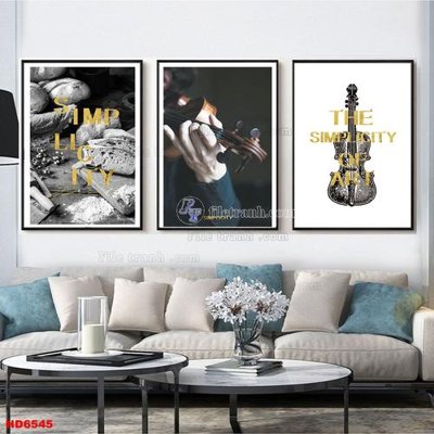 Tải file File tranh bộ hiện đại HD6545 (ảnh gốc) in tranh kính