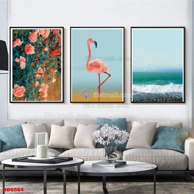 Ảnh gốc File tranh bộ hiện đại HD6564 (nét căng) in mica