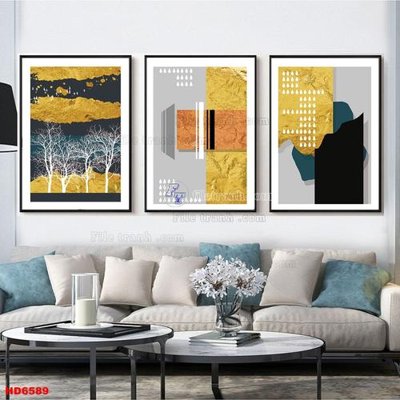 Download file gốc File tranh bộ hiện đại HD6589 (in mica) trang trí