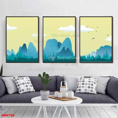 File gốc File tranh bộ hiện đại HD6750 (ảnh chi tiết) để in lụa