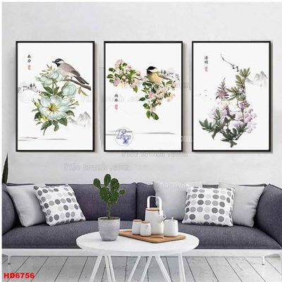 File in lụa File tranh bộ hiện đại HD6756 (phong cảnh) File tranh bộ hiện đại HD6756