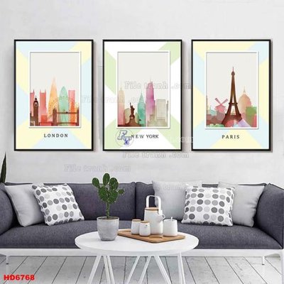 File in trần File tranh bộ hiện đại HD6768 (bản gốc) 5D