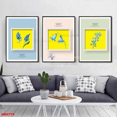 File tranh File tranh bộ hiện đại HD6775 (gốc) in vải canvas