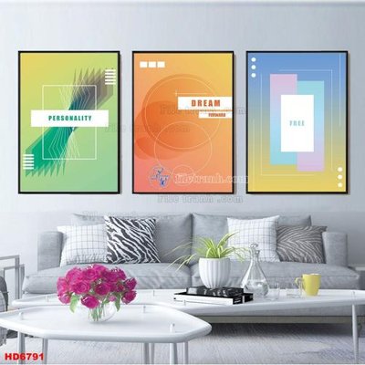 File ảnh File tranh bộ hiện đại HD6791 (gốc) in PP, decal