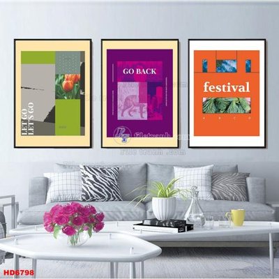 File ảnh File tranh bộ hiện đại HD6798 (gốc) trang trí khách sạn