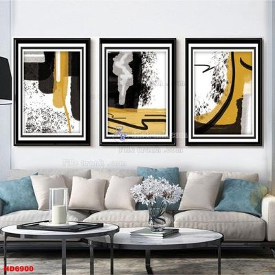 File ảnh File tranh bộ hiện đại HD6900 (gốc) trang trí khách sạn