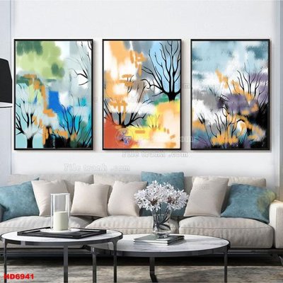 File gốc File tranh bộ hiện đại HD6941 (in mica) cắt laser