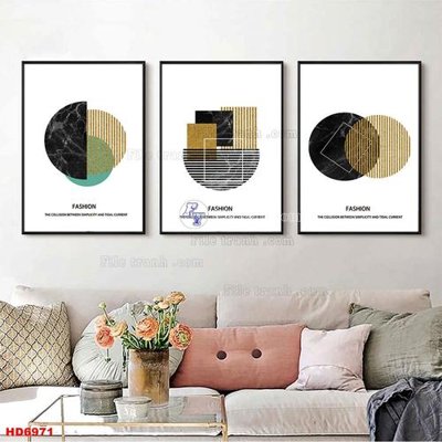 Tải file File tranh bộ hiện đại HD6971 (PSD) cho in tranh 3D