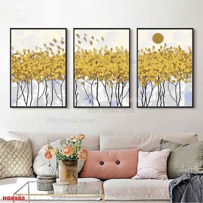 Tải file gốc File tranh bộ hiện đại HD6980 (bản PSD) còn layer