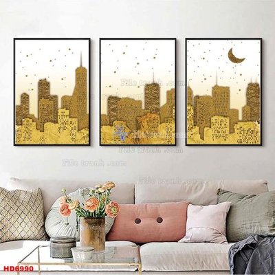 Tải file gốc in lụa File tranh bộ hiện đại HD6990 siêu nét