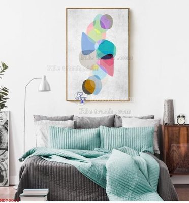 Tải file File bộ tranh treo hiện đại HD70012 (gốc) chủ đề phong thủy