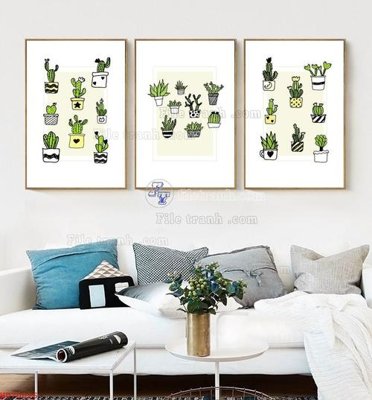 File in trần File bộ tranh treo hiện đại HD70016 (bản gốc) phong cảnh