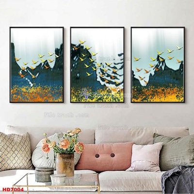 File gốc File tranh bộ hiện đại HD7004 (in ấn) màu sắc trung thực