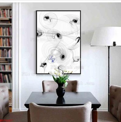 File in trần File bộ tranh treo hiện đại HD70067 (file gốc) xuyên sáng