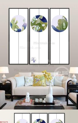 File ảnh File bộ tranh treo hiện đại HD70075 (gốc) trang trí khách sạn
