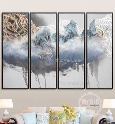 File PSD in ấn File bộ tranh treo hiện đại HD70119 (chất lượng cao)