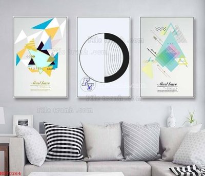 File in trần File bộ tranh treo hiện đại HD70264 (bản gốc) phong cảnh