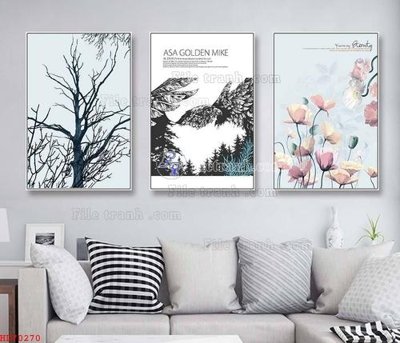 File tranh quảng cáo File bộ tranh treo hiện đại HD70270 (file gốc) chuyên nghiệp