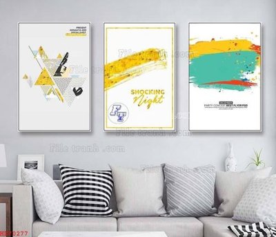 File PSD File bộ tranh treo hiện đại HD70277 (nguyên gốc) chất lượng cao