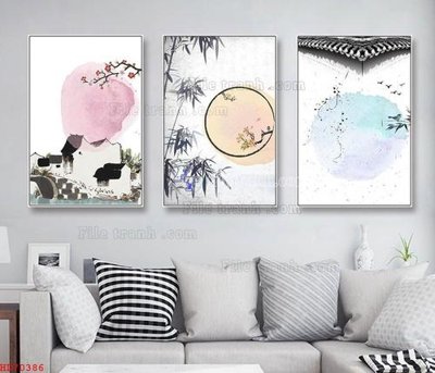 File in mica File bộ tranh treo hiện đại HD70386 (bản gốc) sắc sảo