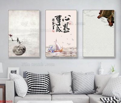 File gốc File bộ tranh treo hiện đại HD70410 (trang trí) cho phòng khách