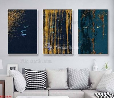 File tranh ảnh gốc File bộ tranh treo hiện đại HD70430 dùng cho in khổ lớn