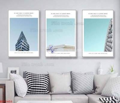 File gốc in ấn File bộ tranh treo hiện đại HD70458 độ phân giải cao