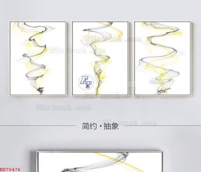File tranh File bộ tranh treo hiện đại HD70476 (bản gốc) treo tường
