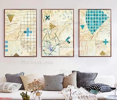 Tải về file tranh gốc File bộ tranh treo hiện đại HD70551 (để in quảng cáo)