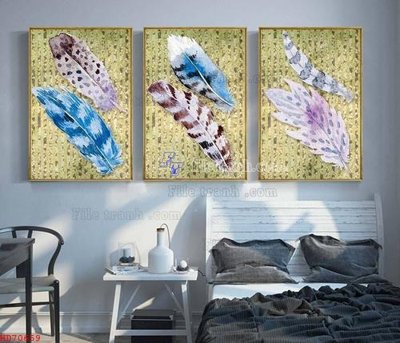 File tranh File bộ tranh treo hiện đại HD70659 (bản gốc) in canvas
