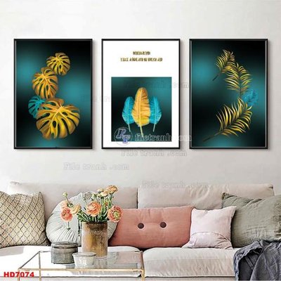 File in trần File tranh bộ hiện đại HD7074 (file gốc) phong thủy