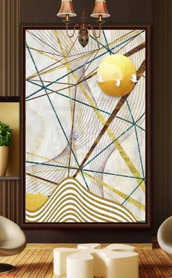 File gốc File bộ tranh treo hiện đại HD70740 (in lụa) họa tiết 3D