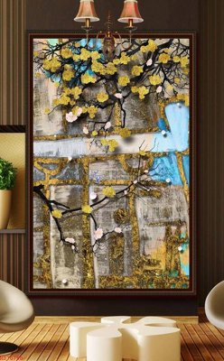 Download file gốc File bộ tranh treo hiện đại HD70750 (in lụa) cao cấp