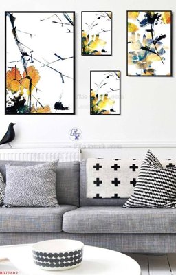 File tranh File bộ tranh treo hiện đại HD70802 (bản gốc) trang trí văn phòng