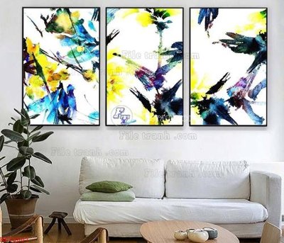 File in ấn cao cấp File bộ tranh treo hiện đại HD70807 (file gốc)