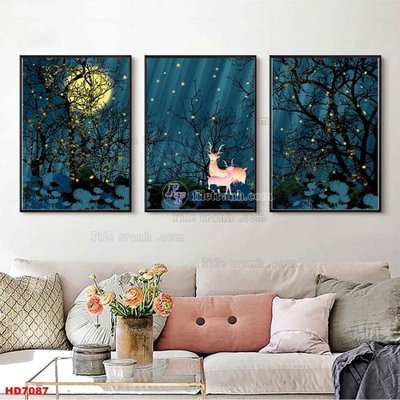 Mua file gốc File tranh bộ hiện đại HD7087 (in ấn) tại Filetranh.com