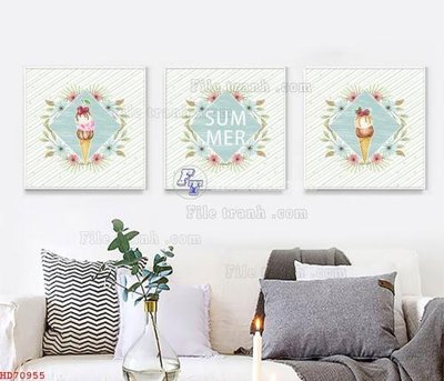 File in trần File bộ tranh treo hiện đại HD70955 (bản gốc) phong cảnh