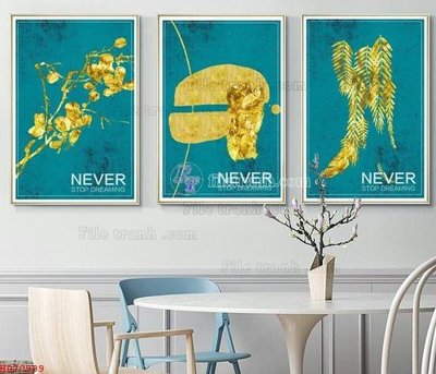 File gốc File bộ tranh treo hiện đại HD70989 (in 3D) nghệ thuật