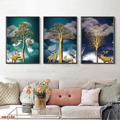 File in trần File tranh bộ hiện đại HD7100 (bản gốc) 5D