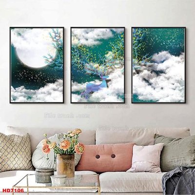 File gốc File tranh bộ hiện đại HD7106 (phiên bản chuẩn) để in ấn