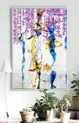 File in lụa File bộ tranh treo hiện đại HD71091 (tân cổ điển) File bộ tranh treo hiện đại HD71091