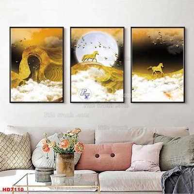 File tranh gốc PSD File tranh bộ hiện đại HD7110 còn nguyên layer