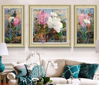 File ảnh File bộ tranh treo hiện đại HD71260 (gốc) in poster