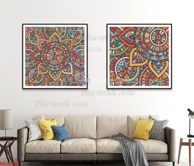 Hình ảnh file gốc File bộ tranh treo hiện đại HD71424 cho in UV