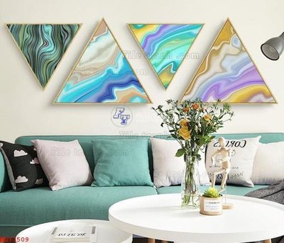 File gốc File bộ tranh treo hiện đại HD71509 (in lụa) trang trí tường