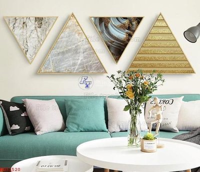 File gốc File bộ tranh treo hiện đại HD71520 (in tráng gương) ốp tường