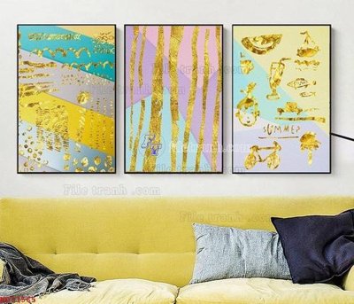 File tranh File bộ tranh treo hiện đại HD71565 (gốc) phong cách tối giản