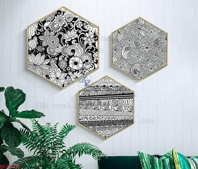 File tranh quảng cáo File bộ tranh treo hiện đại HD71656 (file gốc) chuyên nghiệp