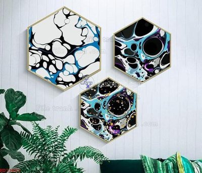 Ảnh gốc file in lụa File bộ tranh treo hiện đại HD71661 chi tiết